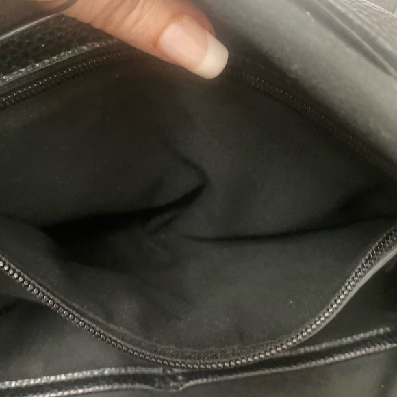 Marc New York Black Leather Backpack with Gold Accents - Picture 6 of 7